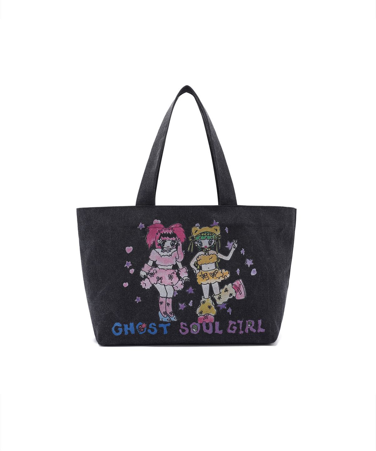나이스고스트클럽(NICEGHOSTCLUB) [X SOULPUSSSY CAT]GHOSTSOULGIRL TOTE BAG_BLACK(NG2EFUAB50D)