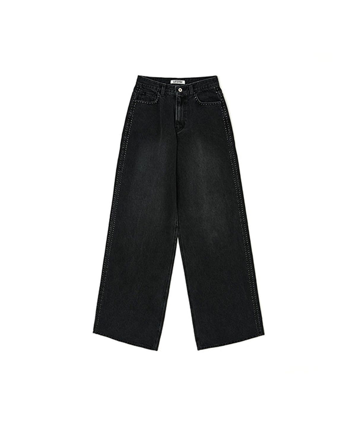 라츠유(LOTSYOU) lotsyou_Twinkle Denim Pants Black