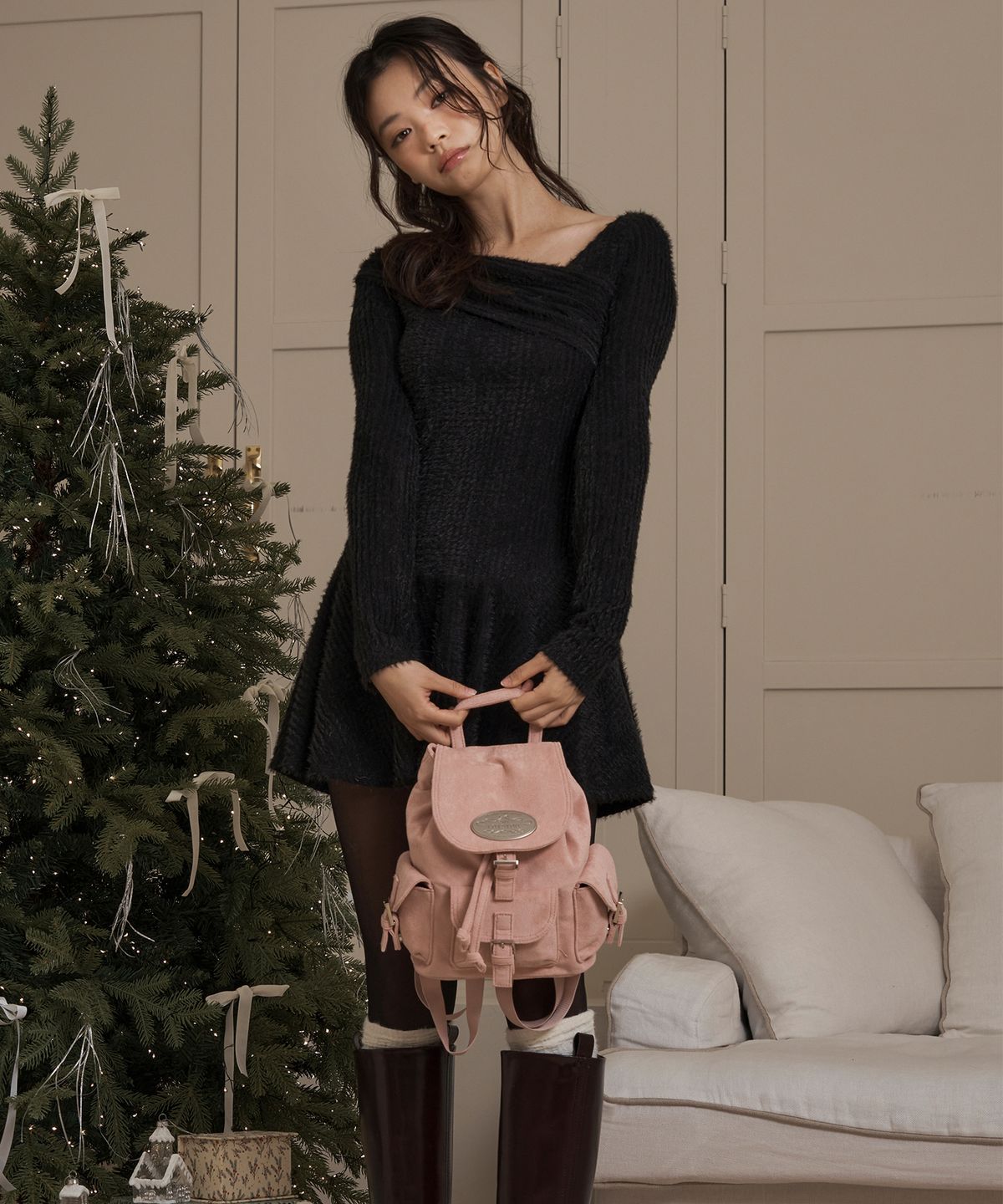 라츠유(LOTSYOU) lotsyou_Merry merry Dress Black