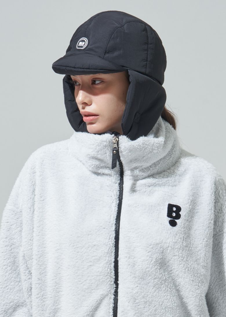 블랙 로고 와펜 패딩 트루퍼햇_BK