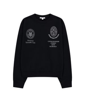 워시드 치카노 와이드 스웨트셔츠 [블랙]