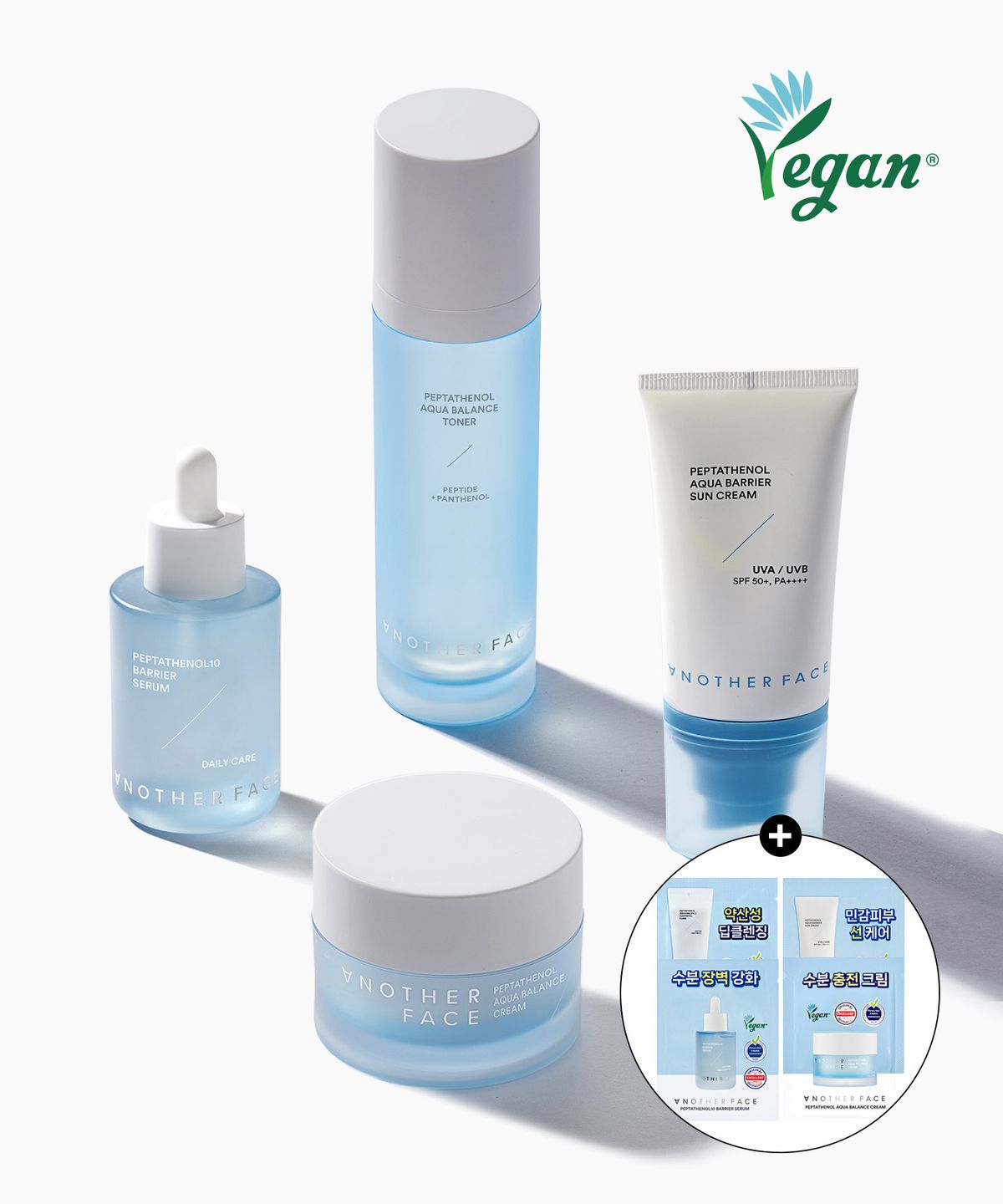 어나더페이스(ANOTHERFACE) [4종세트] 펩타테놀 세럼 40ml+토너 120ml+크림 50ml+선크림 50ml (+샘플키트 증정)