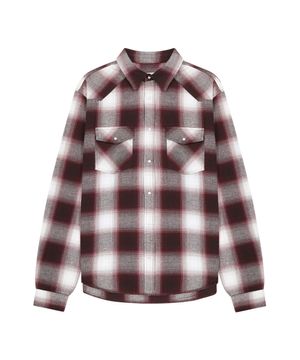 옴브레 웨스턴 체크셔츠 [버건디]