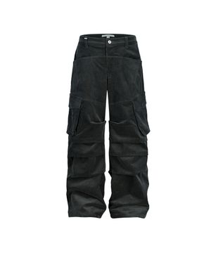 코듀로이 파라슈트 카고 팬츠 [차콜]