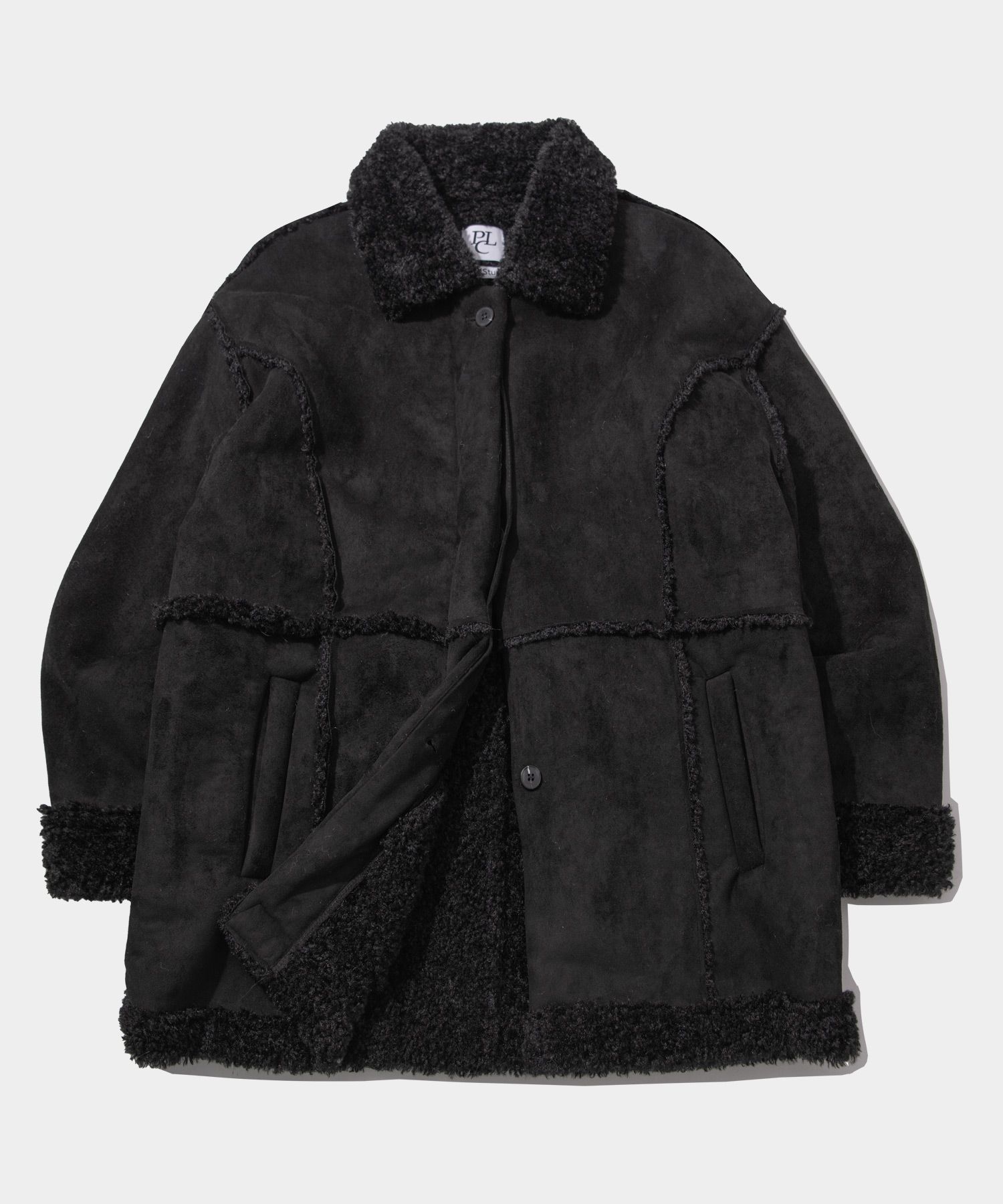 MUSINSA | PLACE STUDIO Fur Line Detail Overfit Suede Half
