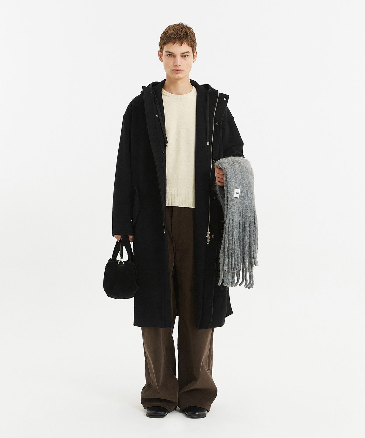 라벨아카이브(LABELARCHIVE) Rue hoodie coat black