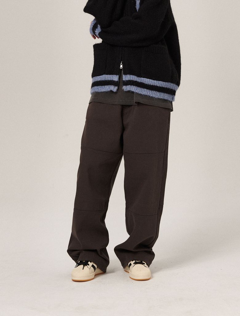 Vee Wide Cotton Pants Charcoal
