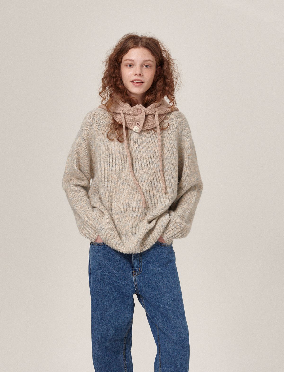 플랫웨이브 인 서울(FLATWAVE IN SEOUL) Wavt Wool Round Knit Beige
