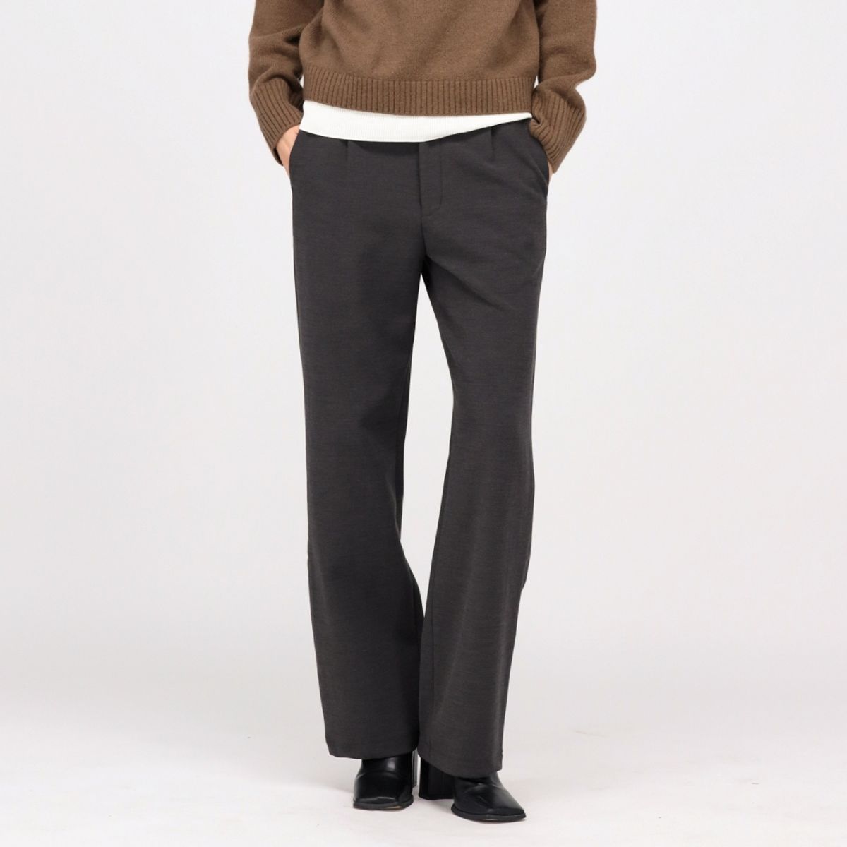 아쿠드(ACUD) (기모) Semi Wide Slacks Pants _Grey
