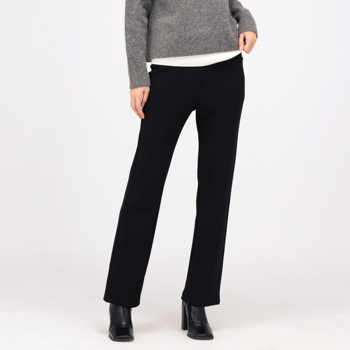 아쿠드(ACUD) (기모) Slim Straight Legging Slacks _Black