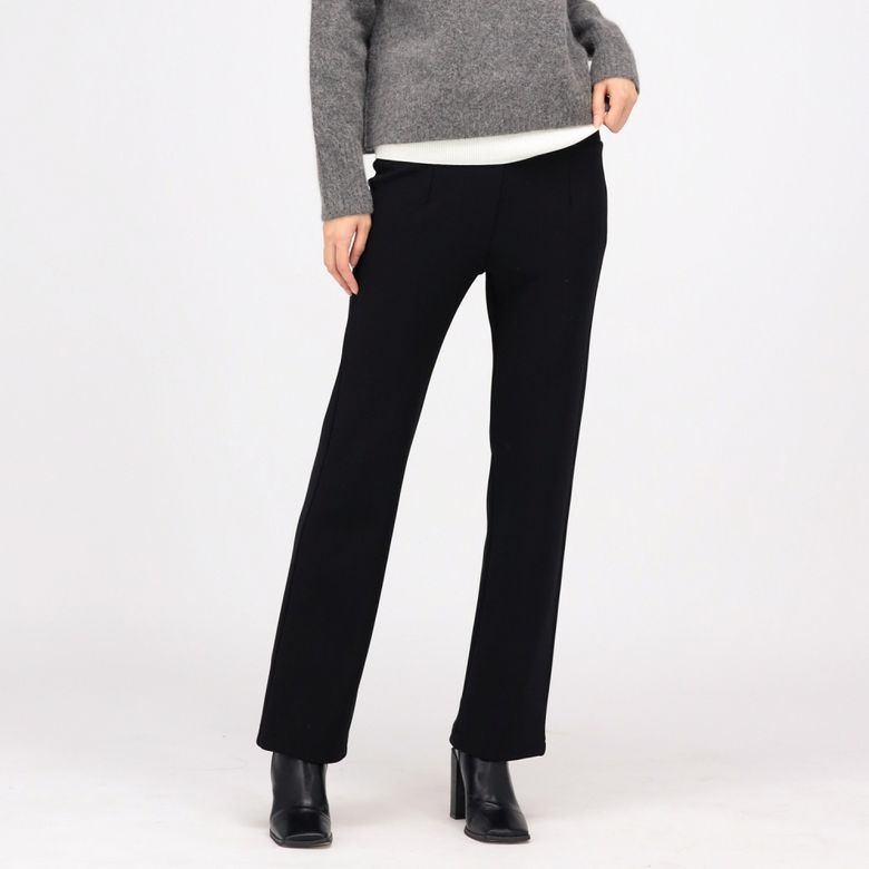 (기모) Slim Straight Legging Slacks _Black