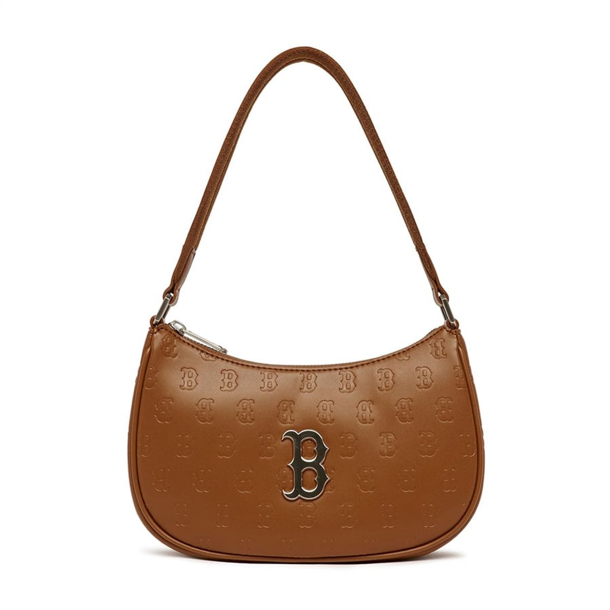 엠엘비(MLB) 클래식 모노그램 엠보 호보백 B (Brown)