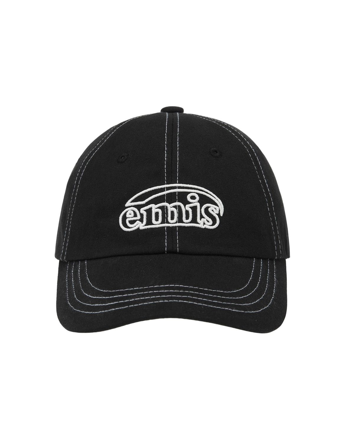 이미스(EMIS) WHITE STITCH BALL CAP-BLACK