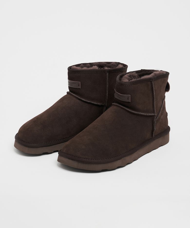 Wide Fur Boots Brown