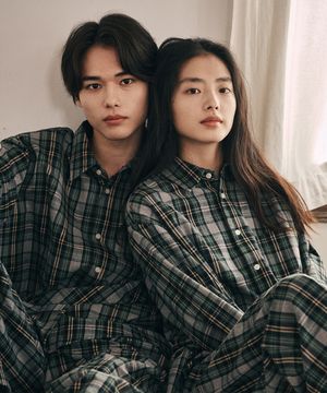 (uni)플란넬 머그워트 체크 파자마 셔츠 그린