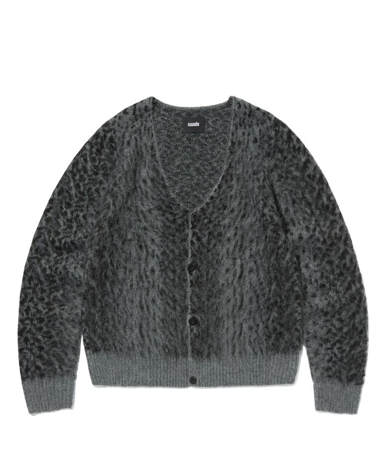 LEOPARD CARDIGAN [BLACK]