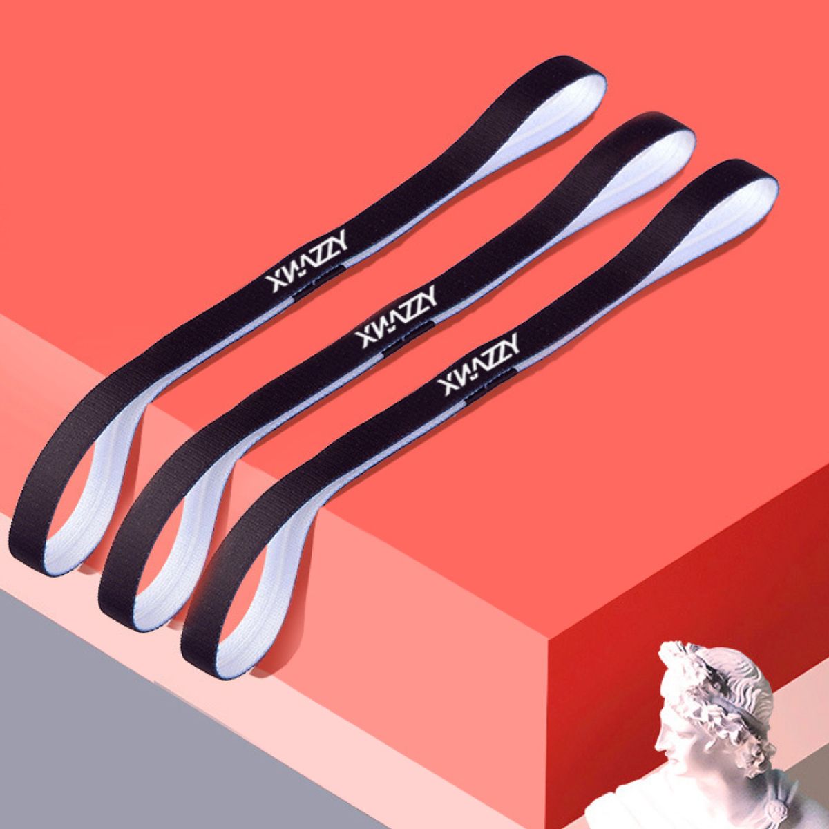엑스네지(XNAZZY) [3PACK] 스포츠 프로 땀 흘림 방지 헤어 밴드