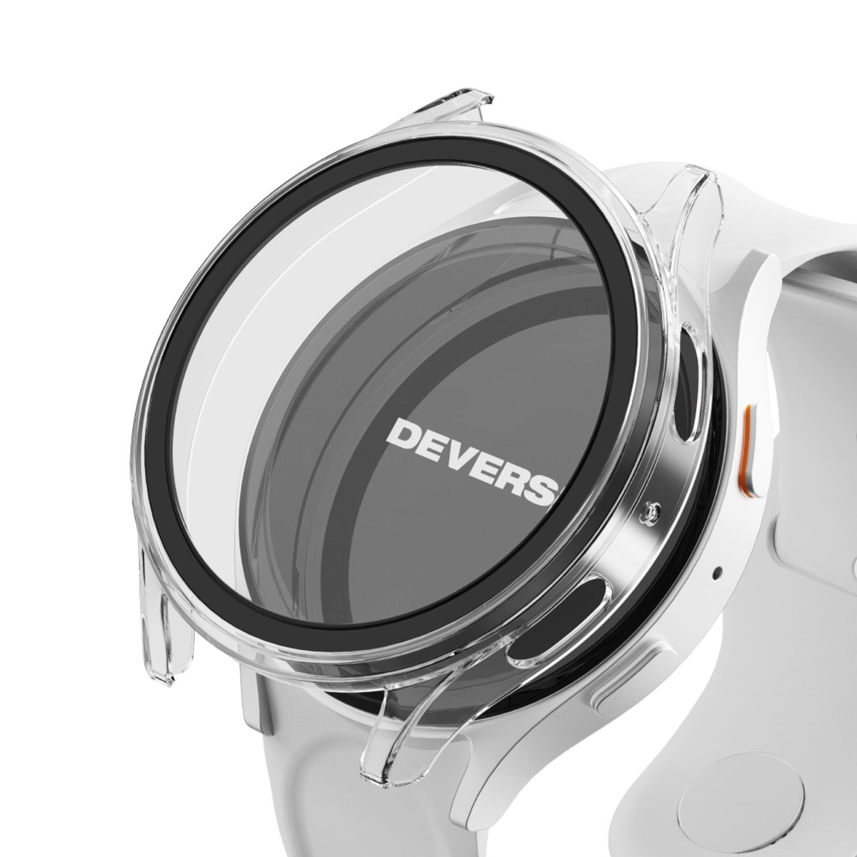 디버스(DEVERS) 갤럭시워치 케이스-클리어 9H 풀커버 액정보호 강화유리40mm 44mm