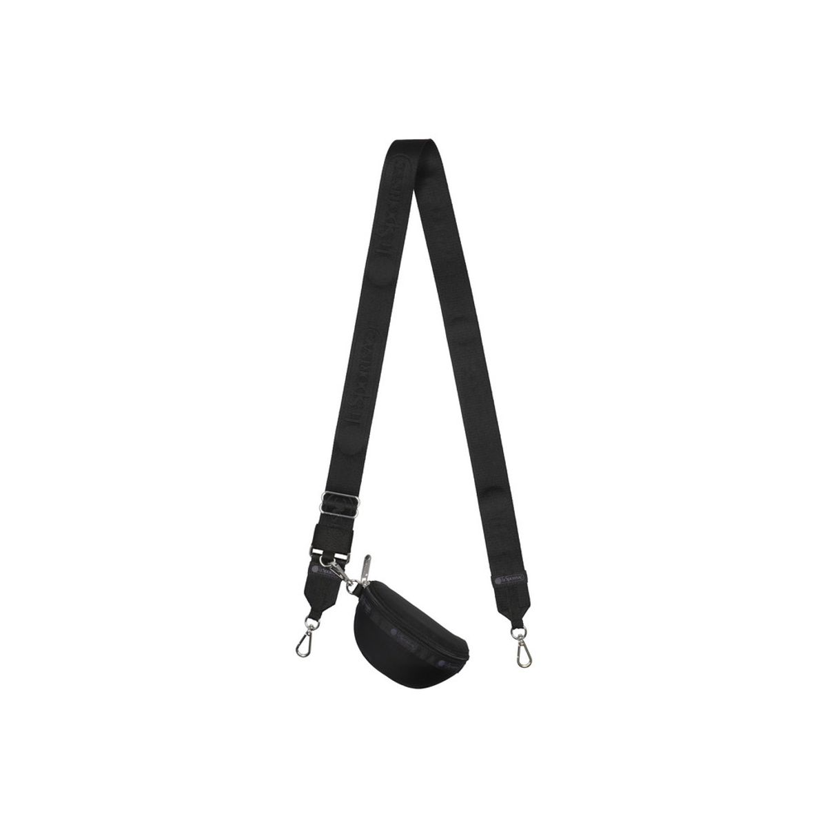 레스포색(LESPORTSAC) 블랙 토널 로고 디태쳐블 숄더 스트랩 [1591.HB77]