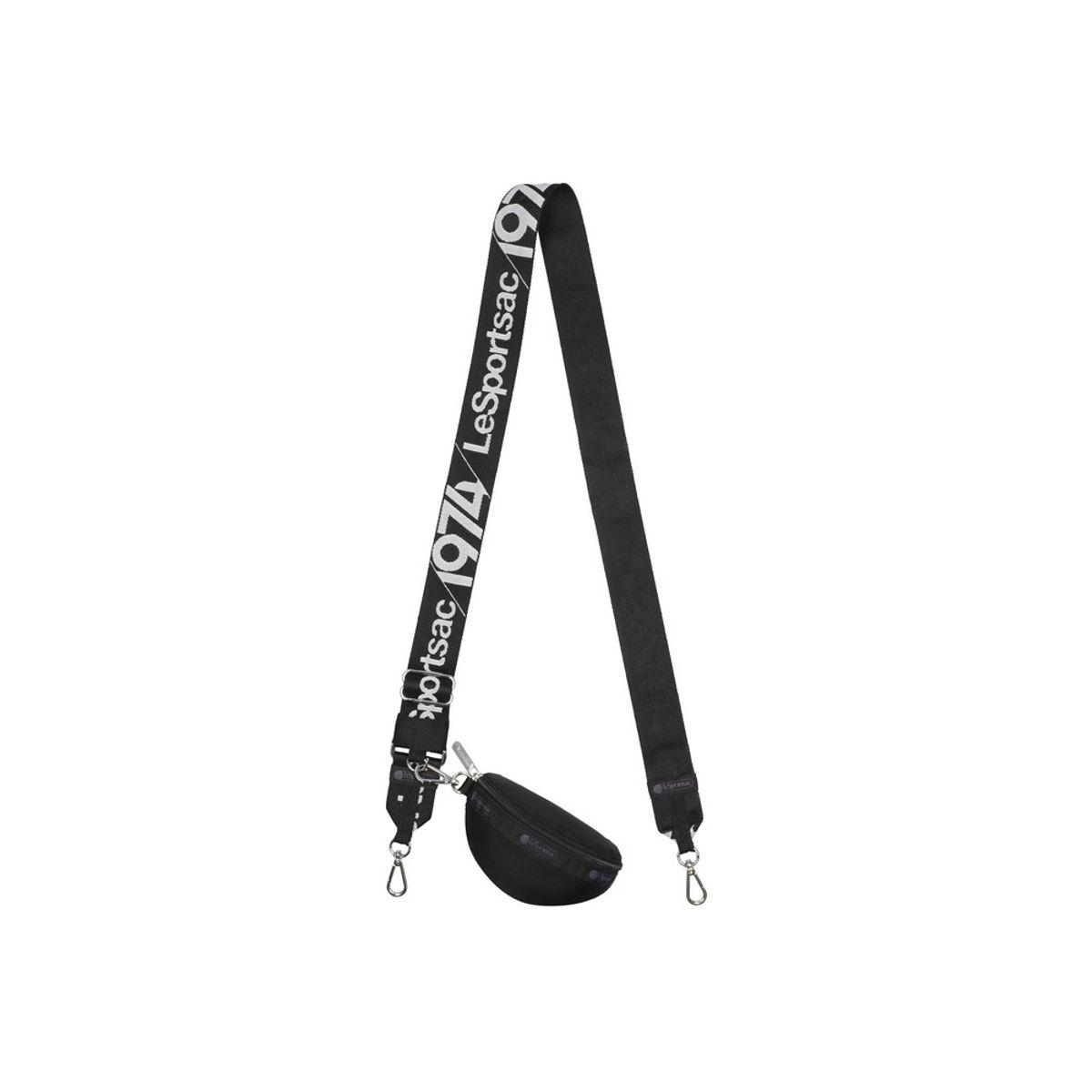 레스포색(LESPORTSAC) 블랙/그레이 로고 디태쳐블 숄더 스트랩 [1591.HB78]