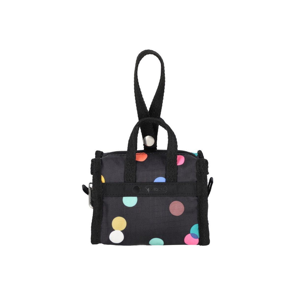 레스포색(LESPORTSAC) 멀티컬러 닷 블랙 마이크로 위켄더 챰 [1611.HC50]
