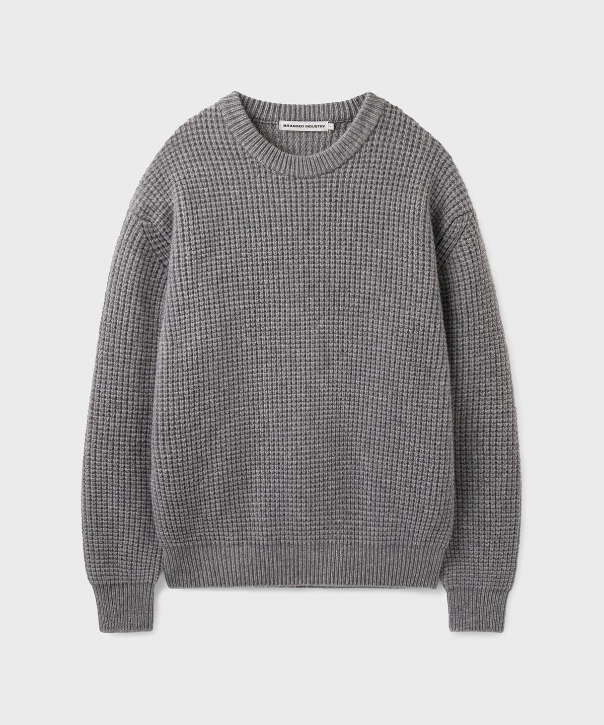 브랜디드(BRANDED) CHAIN HEAVY WOOL SWEATER [GRAY]