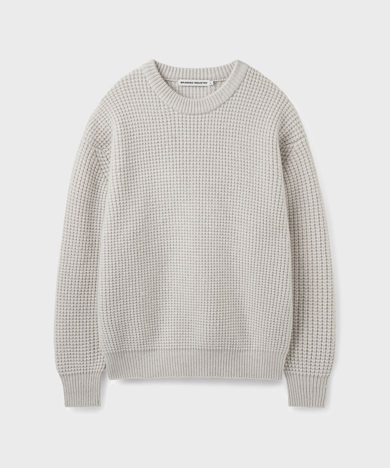 CHAIN HEAVY WOOL SWEATER [IVORY]