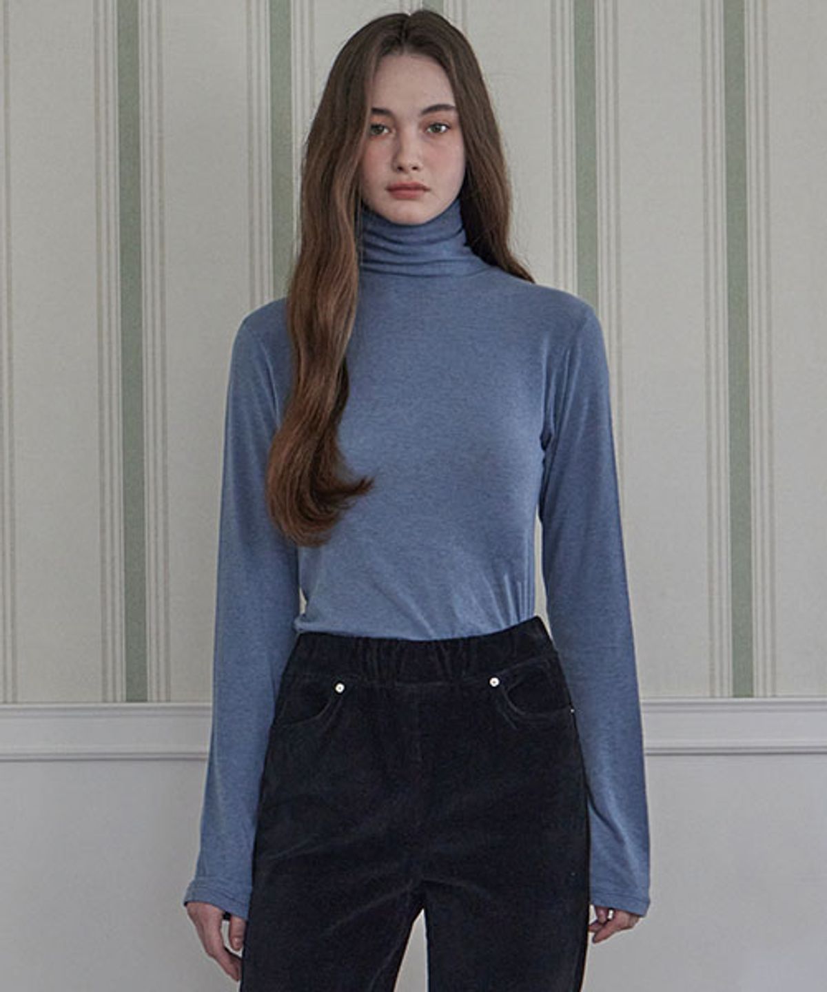 헤인트(HAINT) MONT WOOL TURTLE NECK_2COLORS_SKY BLUE