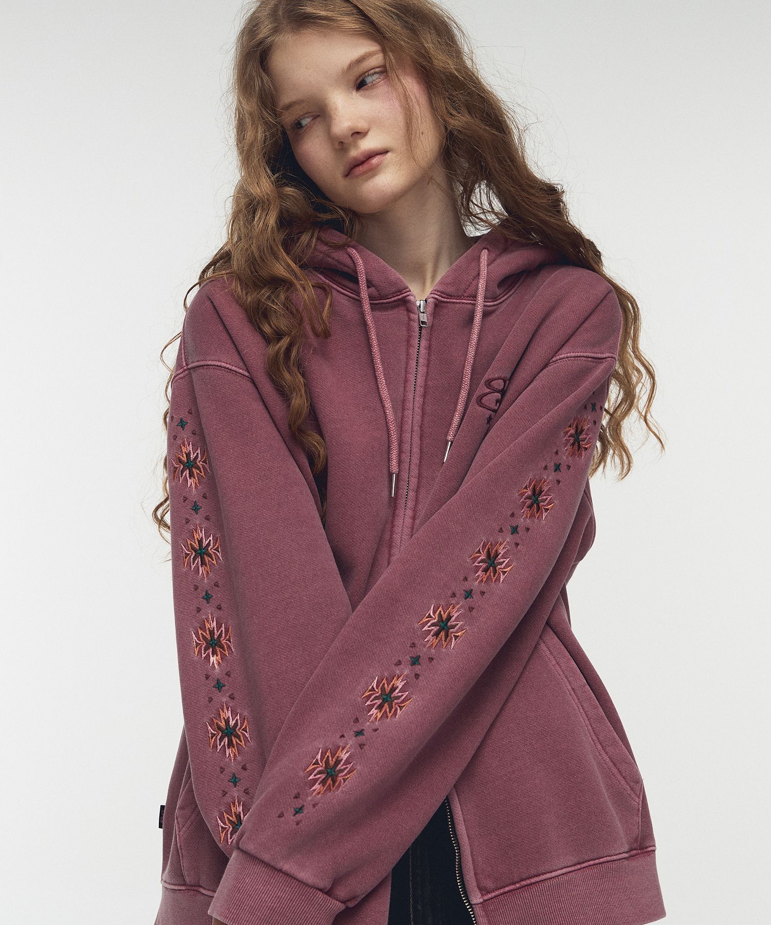 ☆CPGN STUDIO_COMPAGNO☆ 2WAY Skirt Sleeve Pigment Hood Zip- MUSINSA | CPGN STUDIO [2-WAY] Skirt Sleeve Pigment Hood Zip