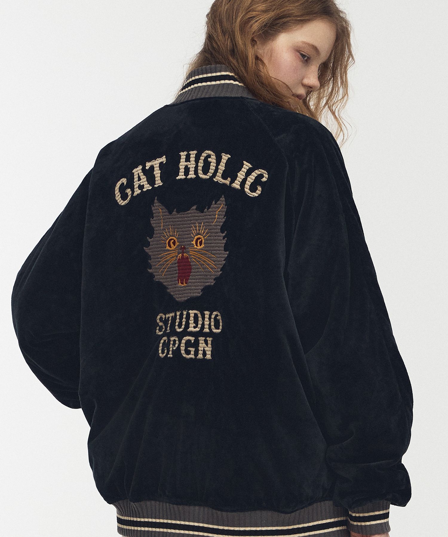 【CPGN STUDIO】24FW★ Cat Holic Souvenir Jacket CPGN STUDIO】24FW☆ Cat Holic Souvenir Jacket