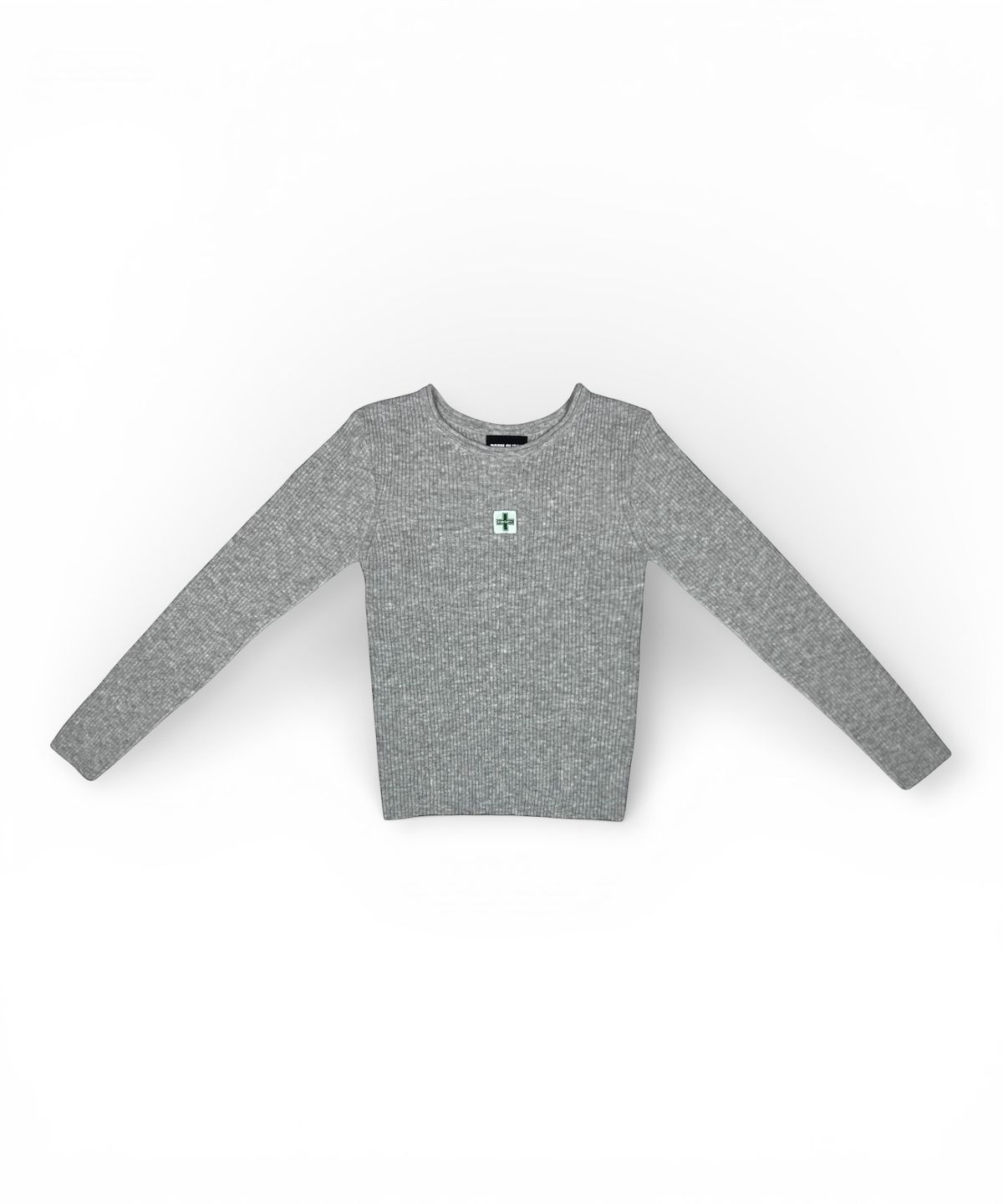 본슬리피(BORN SLIPPY) Corduroy Wool Round Neck Slim Knit (Gray)