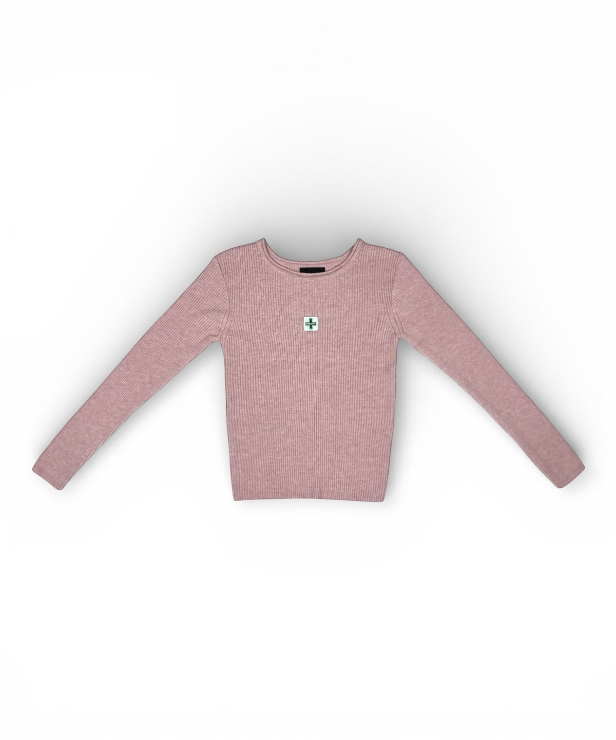 본슬리피(BORN SLIPPY) Corduroy Wool Round Neck Slim Knit (Pink)