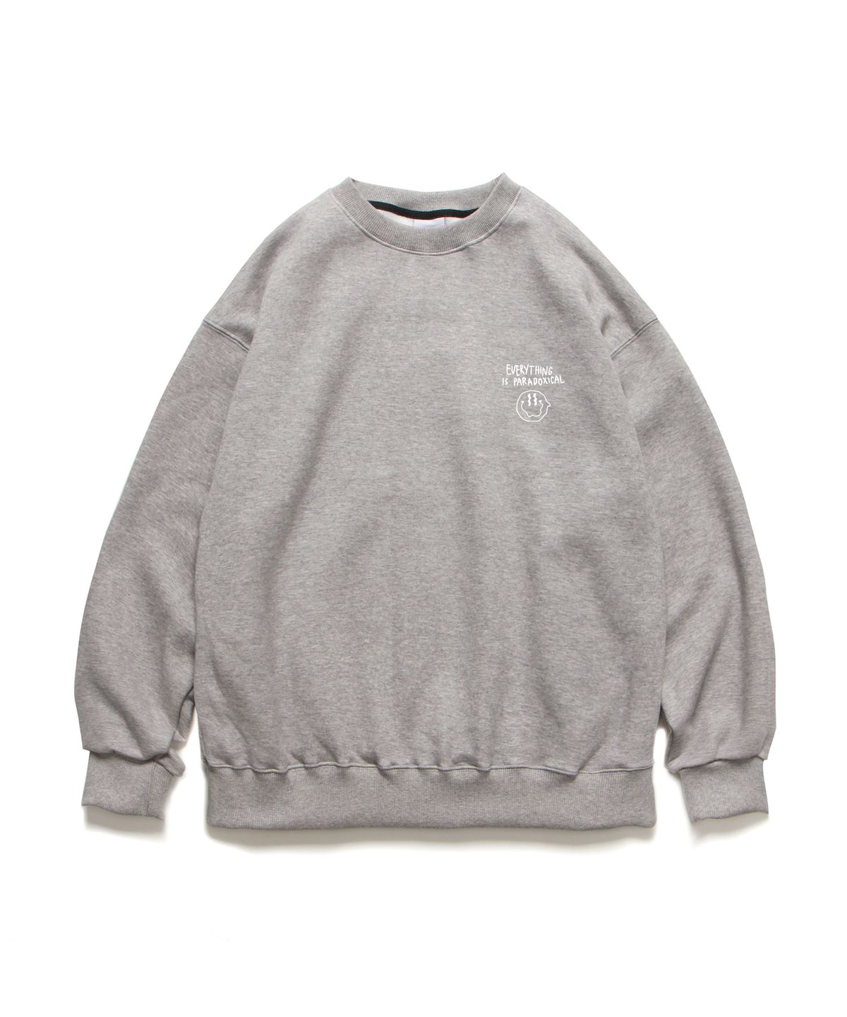 앱놀머씽(ABNORMALTHING) 스마일 크루넥 그레이 (SMILE CREWNECK GREY)