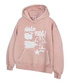 피그먼트 네버스탑 후드티_핑크