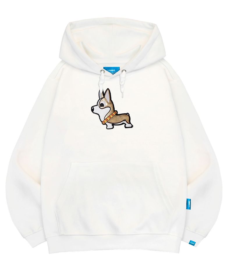 기모H 골드코기 후드티 남녀공용 빅사이즈 M~4XL
