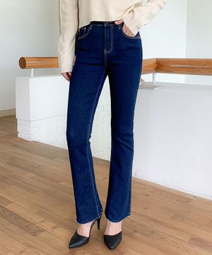 밑단컷팅 텐션 부츠컷 데님 (진청/그레이/블랙/블루)