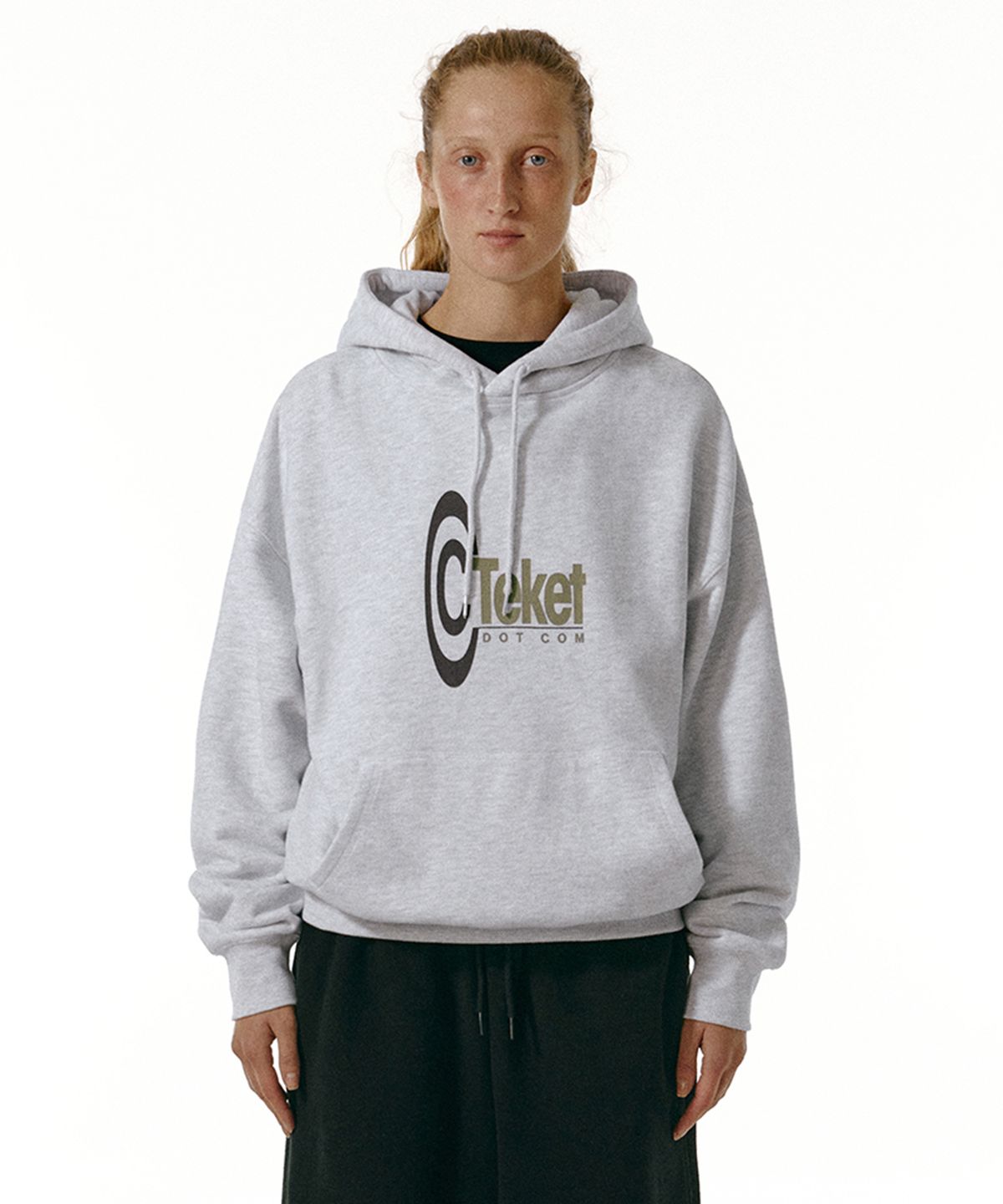 테켓(TEKET) Symbol Hoodie Melange Gray