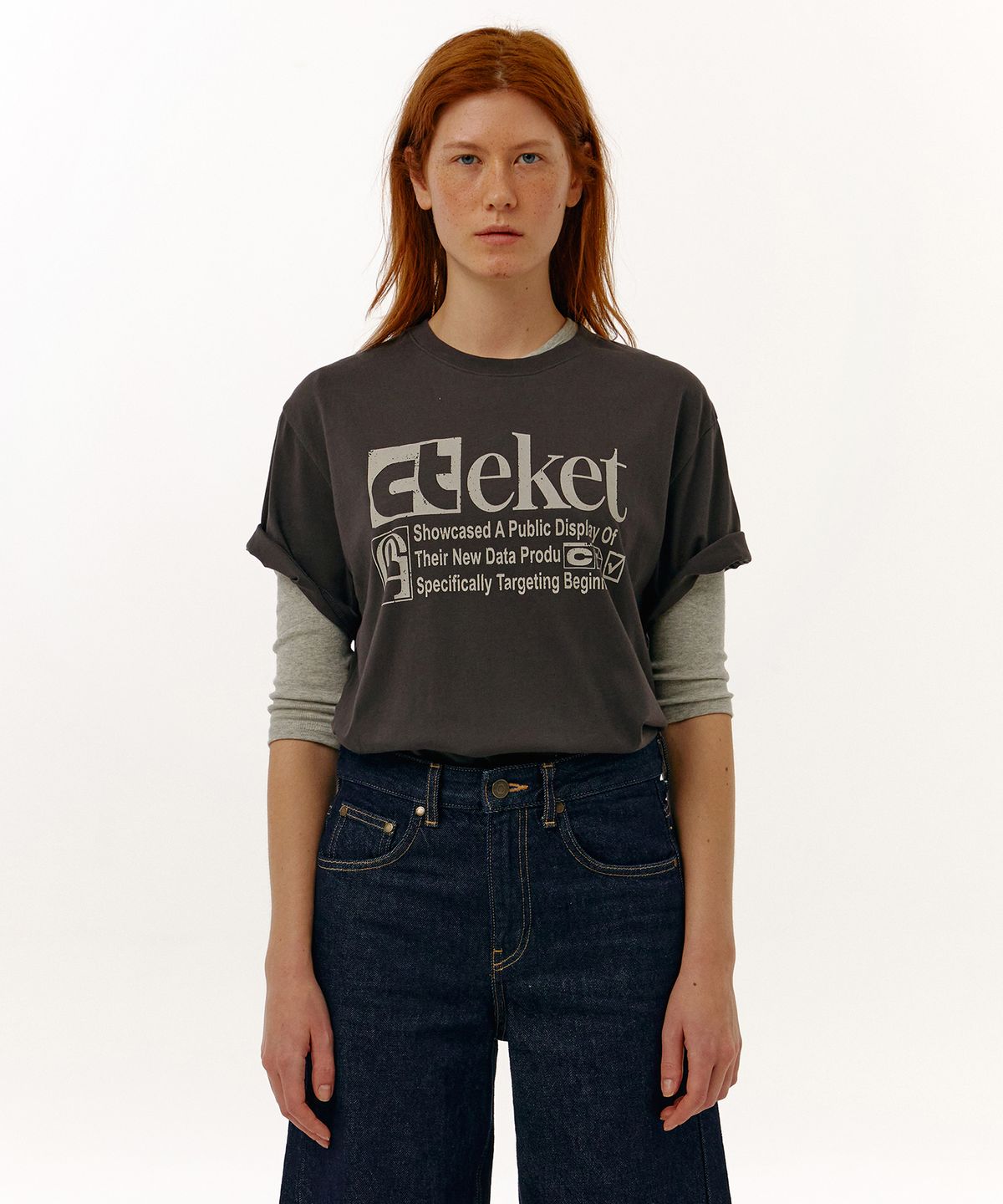 테켓(TEKET) Plan Tee Charcoal