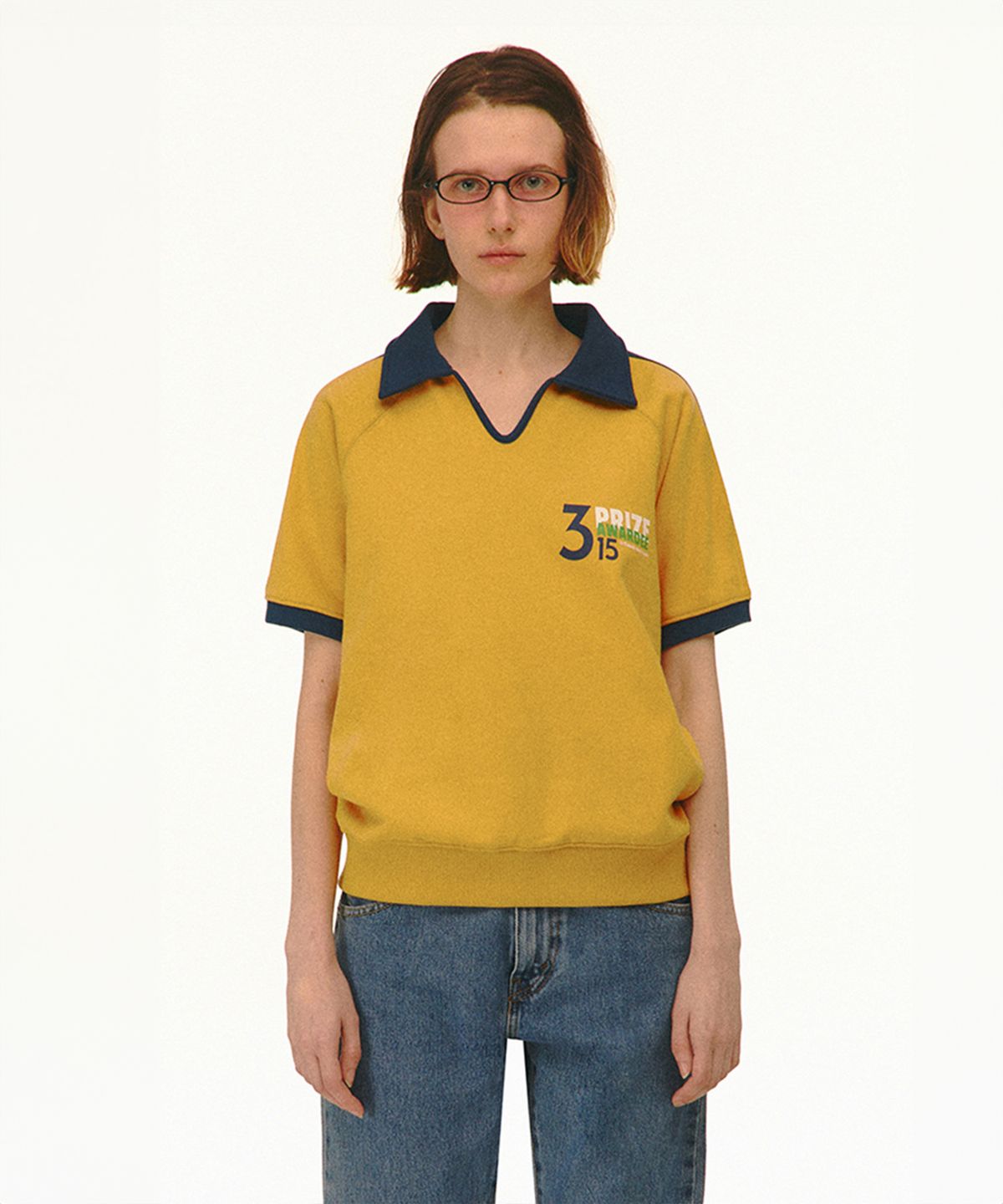 테켓(TEKET) Prize Short Sleeve Sweatshirt Mustard