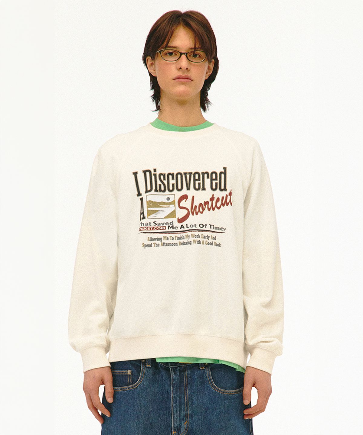 테켓(TEKET) Shortcut Sweatshirt White