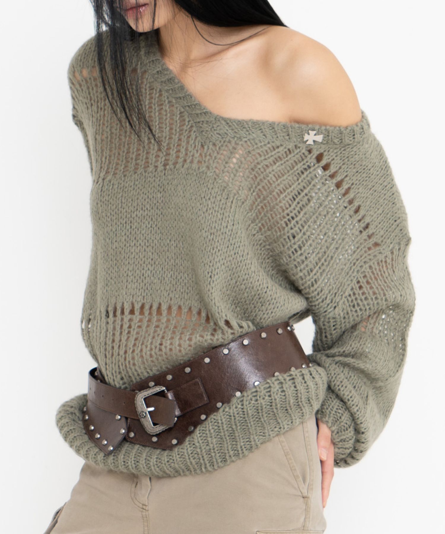 ベルト 2000ARCHIVES COWBOY STUD BELT 4BMM066 71IkE4ltTeL.jpg