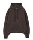 피치스킨 벌룬오버 후드 - 초코브라운