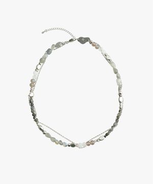 그레이 체인 레이어드 목걸이 : RADIANT073