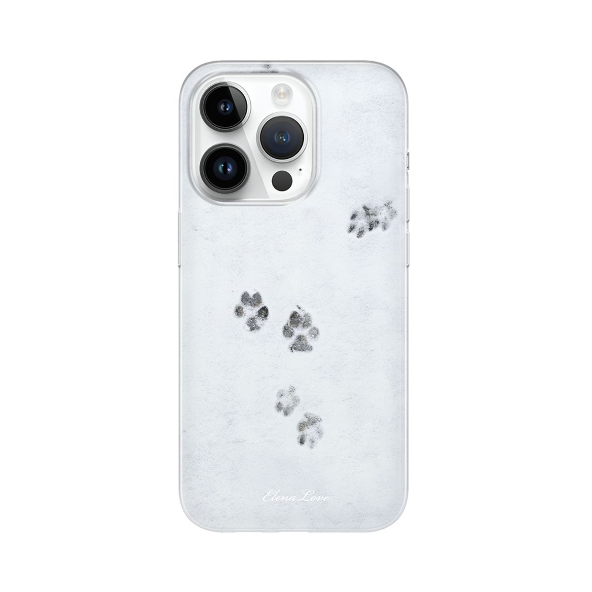 엘레나 러브(ELENALOVE) [Clear case] Snow footprint