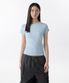 우먼즈 슬림 크루 넥 티셔츠 [스카이 블루]