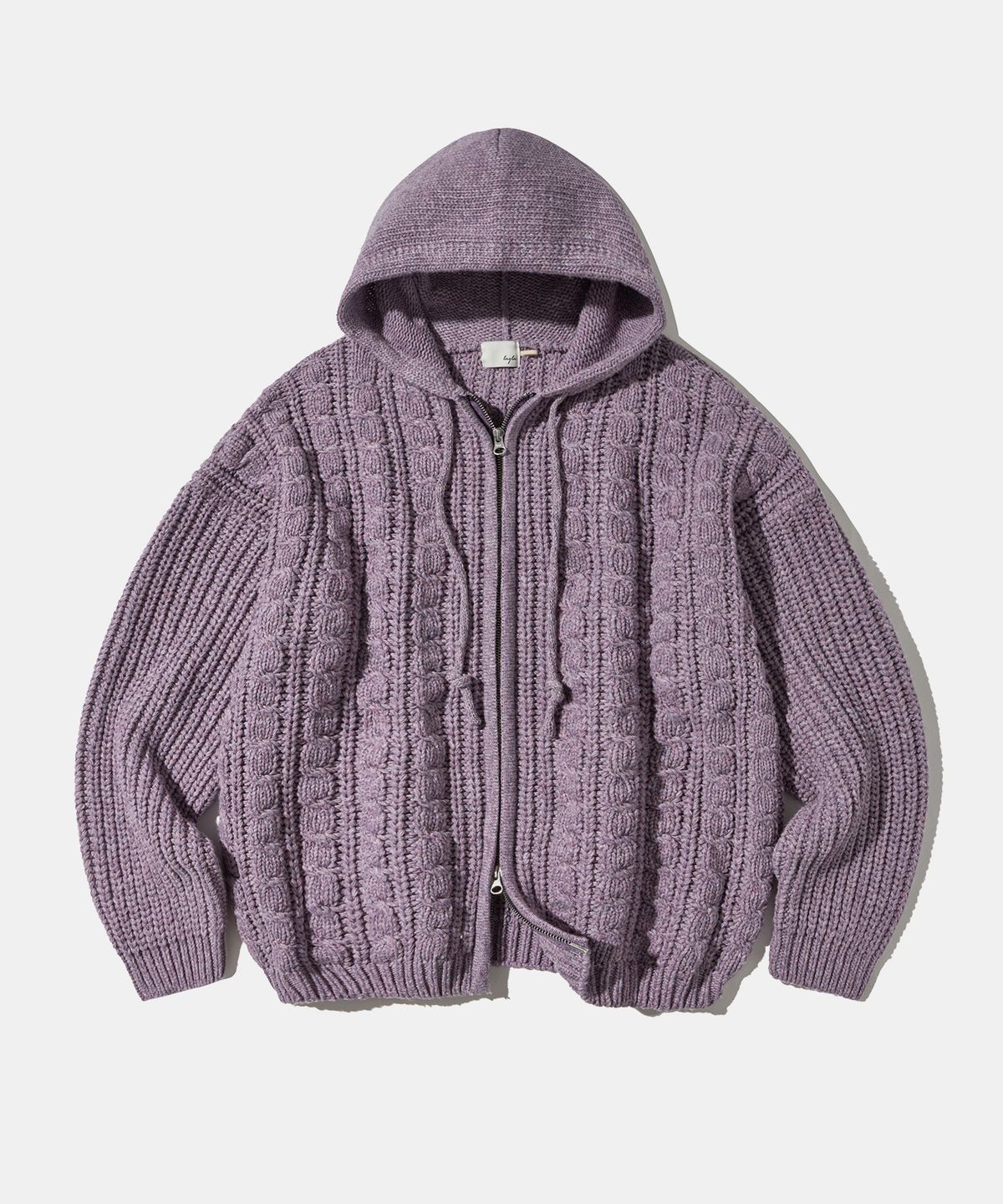 다이아몬드 레이라(DIAMOND LAYLA) Purple Gradation Hooded Zip-Up Cardigan C9