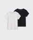 우먼즈 슬림 크루 넥 티셔츠 2팩