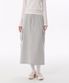 우먼즈 플랫 테리 스웨트 카고 롱 스커트 [미디엄 그레이]
