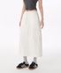 우먼즈 플랫 테리 스웨트 카고 롱 스커트 [크림]