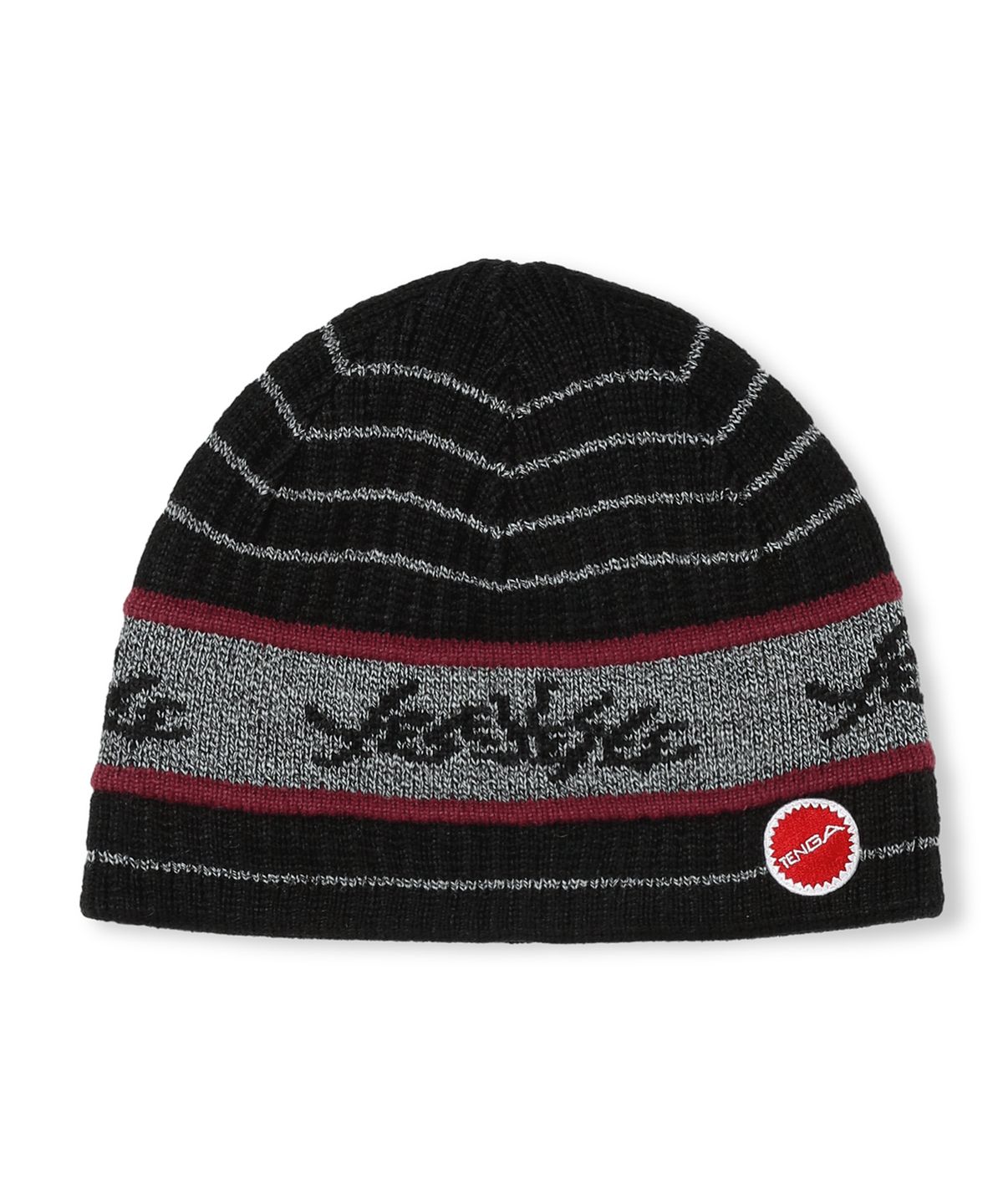 예스아이씨(YESEYESEE) Tenga x Y.E.S Stripe Knit Beanie Black